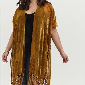 BURNOUT VELVET KIMONO